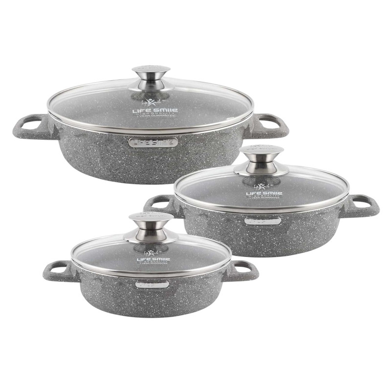 سرویس تابه 6 پارچه لایف اسمایل مدل LIFEP7STSHR-6-2