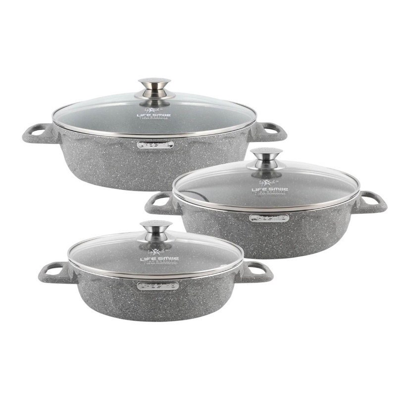 سرویس تابه 6 پارچه لایف اسمایل مدل LIFEP7STSHR-6-3